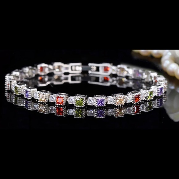 925 Sterling Silver CZ  Tennis Bracelet - Picture 2 of 6